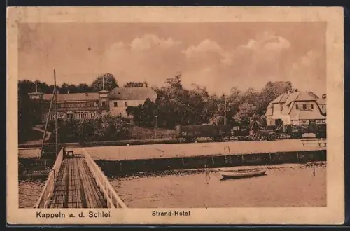 AK Kappeln a. d. Schlei, Strand-Hotel mit Brücke