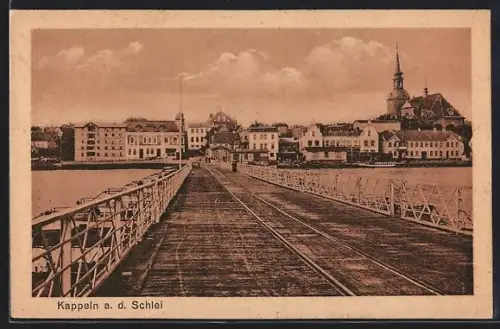 AK Kappeln a. d. Schlei, Teilansicht mit Kirche und Brücke