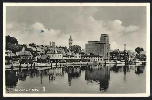 AK Kappeln, Blick von der Schlei auf den Ort