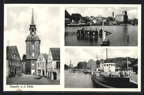 AK Kappeln a. d. Schlei, Drei Ansichten aus dem Ort