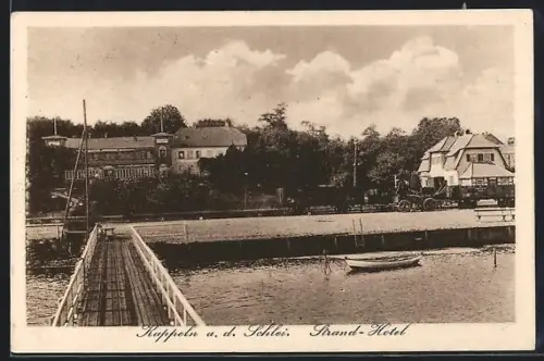 AK Kappeln a. d. Schlei, Strand-Hotel mit Brücke