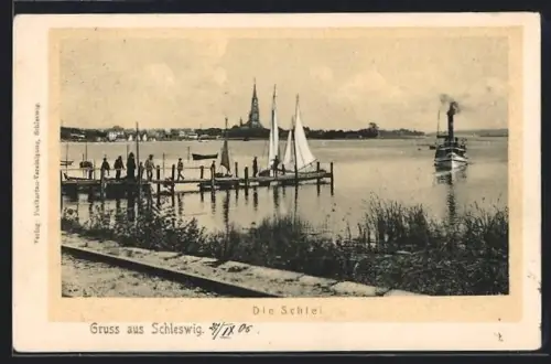 AK Schleswig, Schleipartie mit Bootssteg
