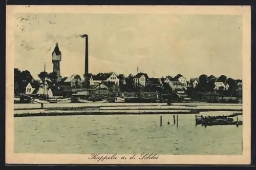 AK Kappeln a. d. Schlei, Uferpartie mit Turm