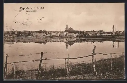 AK Kappeln a. d. Schlei, Gesamtansicht mit Kirche