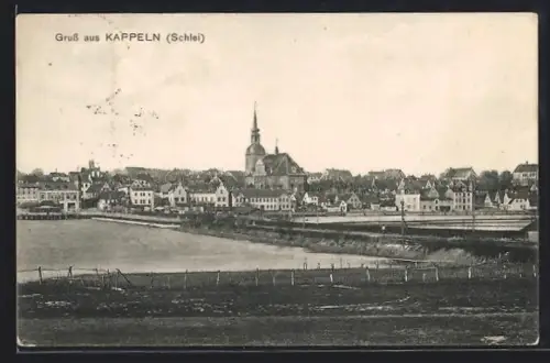 AK Kappeln /Schlei, Teilansicht mit Kirche