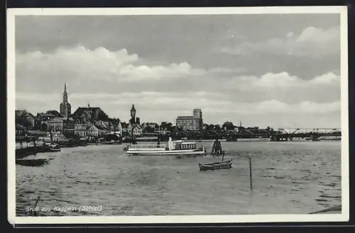 AK Kappeln /Schlei, Uferpartie mit Kirche