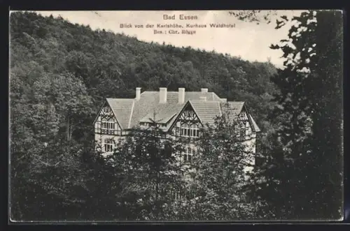 AK Bad Essen, Blick von der Karlshöhe mit Kurhaus Waldhotel