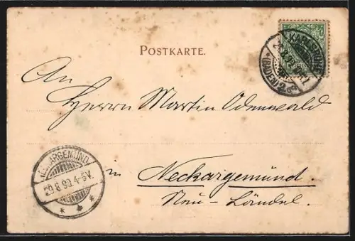 AK Karlsruhe, Marktplatz mit Rathaus