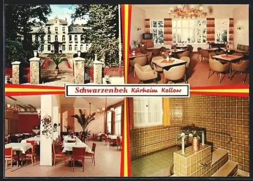 AK Schwarzenbek, Kurheim Kollow, Innen- und Aussenansicht
