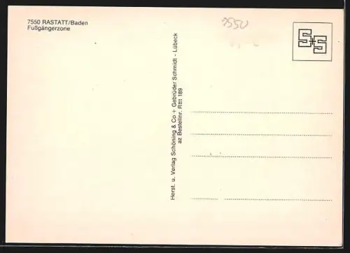 AK Rastatt /Baden, In der Fussgängerzone