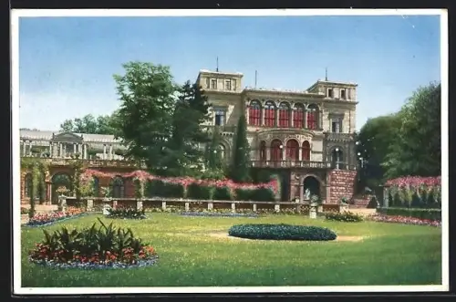 AK Stuttgart, Villa Berg mit Garten