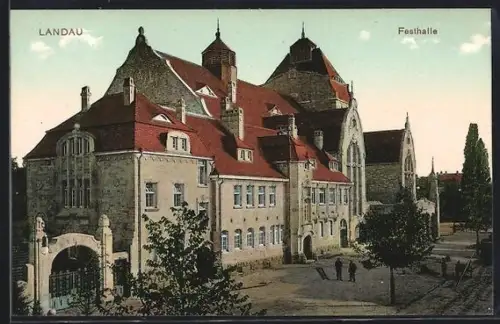 AK Landau / Pfalz, Blick auf die Festhalle