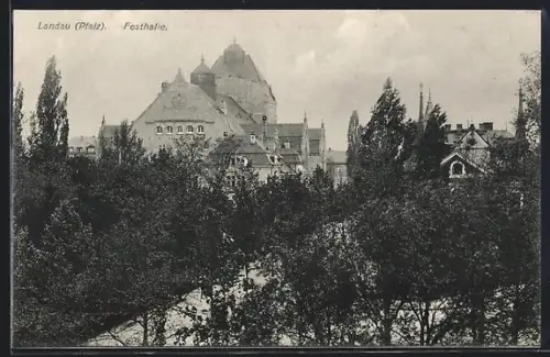 AK Landau /Pfalz, Blick zur Festhalle