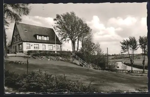 AK Hamberge /Lübeck, Gaststätte Traveblick, Bes. H. Ehlers
