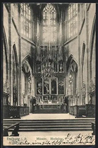 AK Freiburg i. B., Münster, Hochaltar