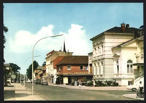 AK Schwarzenbek, Lauenburger Strasse mit Geschäften
