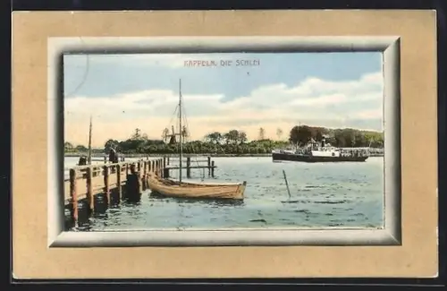 AK Kappeln, Die Schlei, Steg, Boote