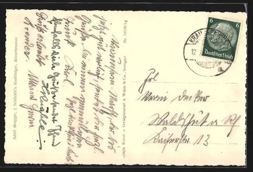 AK Krauchenwies, Partie beim Rathaus