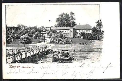 AK Kappeln, Strandhotel, Steg, Boote