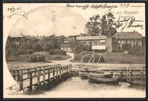 AK Kappeln, Strandhotel, Steg, Boote