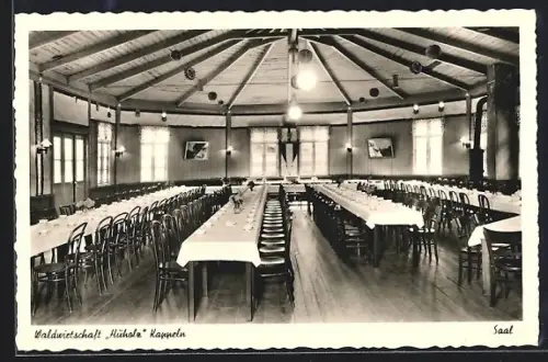 AK Kappeln, Waldgasthaus Hüholz, Innenansicht