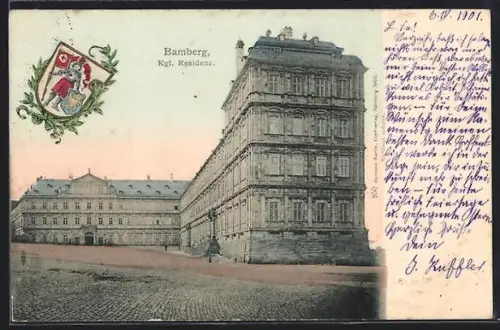 AK Bamberg, Königliche Residenz, Wappen