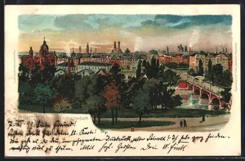 AK München, Ortsansicht vom Maximilianeum