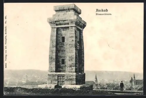 AK Ansbach / Bayern, Bismarckturm