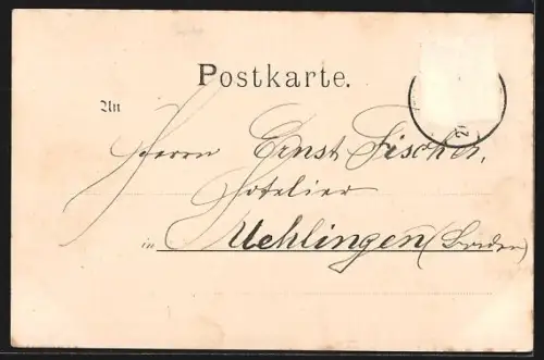 AK Rastatt, Schloss, Kaiserstrasse mit Stadtkirche