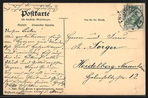 AK Rastatt, Einsiedler-Kapelle