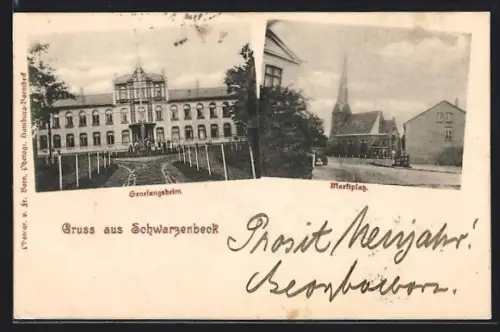 AK Schwarzenbek, Genesungsheim, Marktplatz