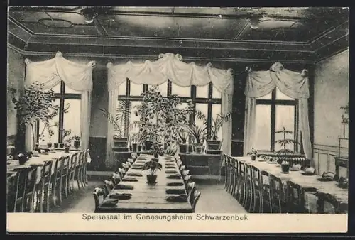 AK Schwarzenbek, Genesungsheim, Speisesaal, Innenansicht