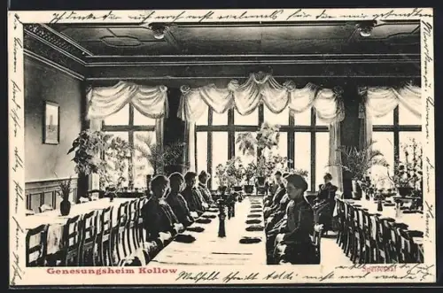AK Kollow, Genesungsheim, Speisesaal, Innenansicht
