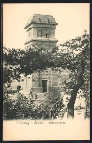 AK Freiburg i. Baden, Pasanten am Bismarckturm