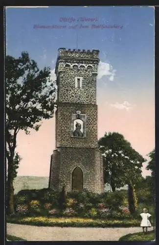 AK Vlotho / Weser, Bismarckturm auf dem Amthausberg