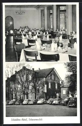 AK Schwarzenbek, Hotel Schröder, Innenansicht