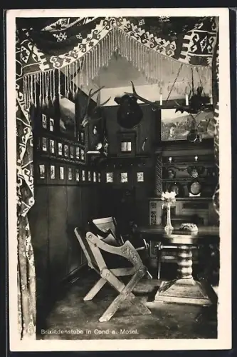 AK Cond a. Mosel, Blick in die Brixiadenstube