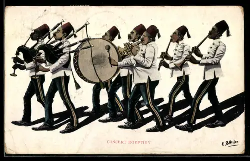 Künstler-AK sign. E. B. Norton: Concert Egyptien