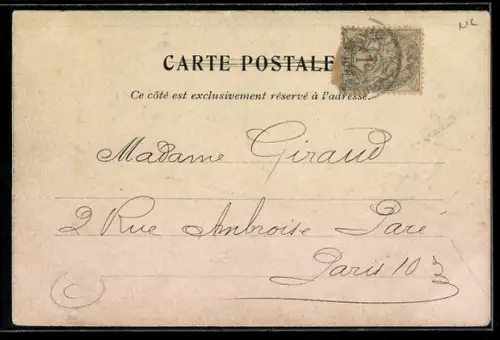 Künstler-AK sign. Fernel: Pärchen auf einem Ruderboot