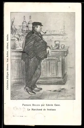 Künstler-AK sign. Edwin Ganz: Le Marchand de bestiaux