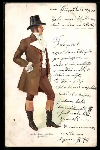 Künstler-AK sign. A. Dvorák: Jakobin