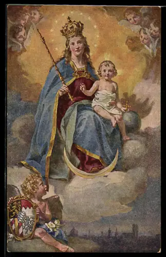 Künstler-AK sign. Leonh. Thoma: Patrona Bavariae