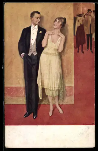 Künstler-AK sign. Scheiner: Ballbekanntschaft