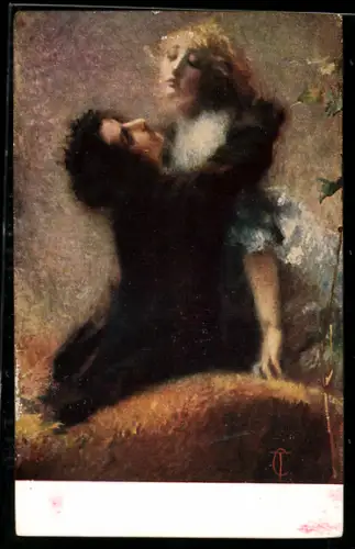 Künstler-AK sign. Tranquillo Cremona: Der Epheu, Liebespaar