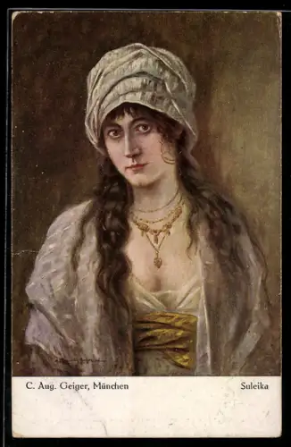 Künstler-AK sign. C. Aug. Geiger: Suleika