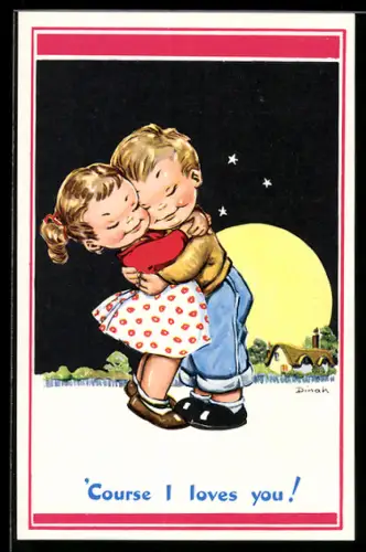 Künstler-AK sign. Dinah: `Course I loves you!