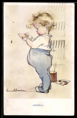 Künstler-AK sign. Muriel Dawson: Critical!
