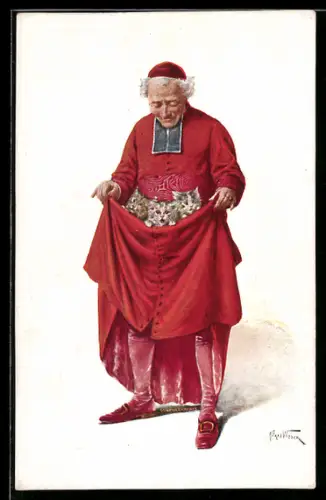 Künstler-AK sign. Alfred Weber: Das Nest