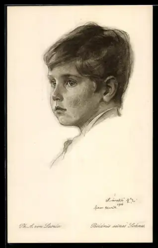 Künstler-AK sign. Lassel: Bildnis seines Sohnes
