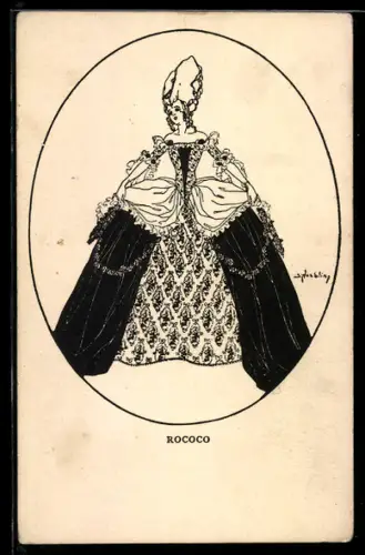 Künstler-AK sign. S. Norblin: Rococo, Portrait